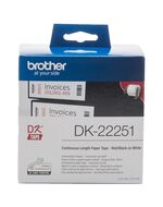 ProductoEtiquetas cinta continua brother dk22251 negro -  rojo 62mm 15.24mTechnouch