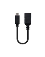 ProductoCable otg usb tipo a 3.1 a usb tipo c 3.1 nanocable 15cm -  hembra - macho -  negroTechnouch