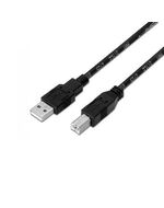 ProductoCABLE USB(A) 2.0 A USB(B) 2.0 AISENS 1.8M NEGROTechnouch